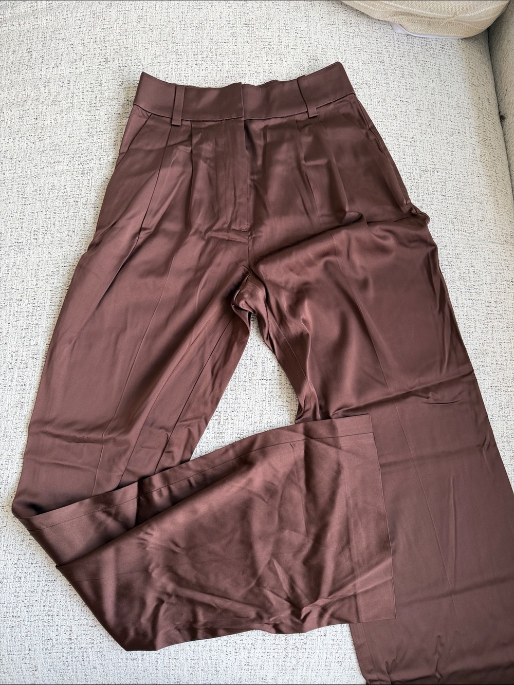 Favorite Daughter - The Favorite Pant in Satin Chocolate Brown